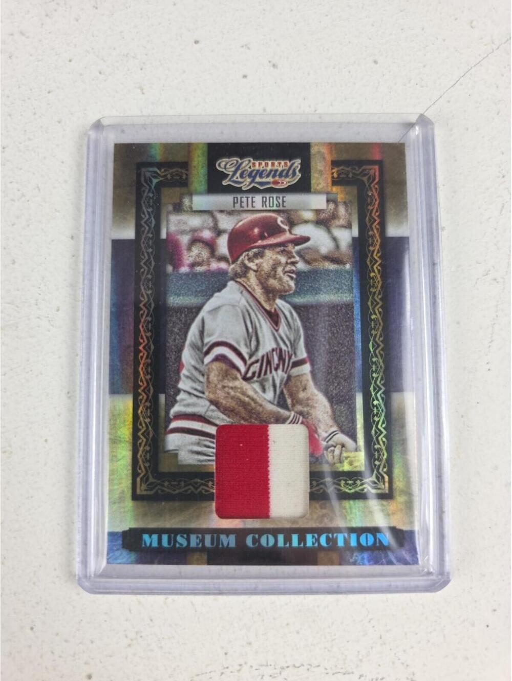 2008 Donruss Museum Collection Sports Legends PETE ROSE Jersey Relic Card #d /10